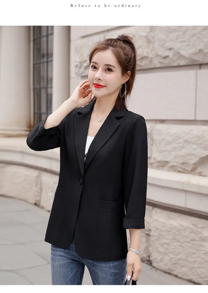 블레이저 젊은 여성 의류 흰색 반팔 유럽 미국 스타일 심플 더블 브레스티드 트위드 새틴 소매 프렌치