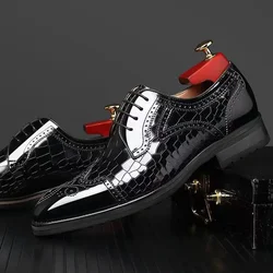 Oxfords Shoes for Men Black Business Lace-up Pu Mens Dress Leather Shoes Wedding Man Shoe Spring/autumn