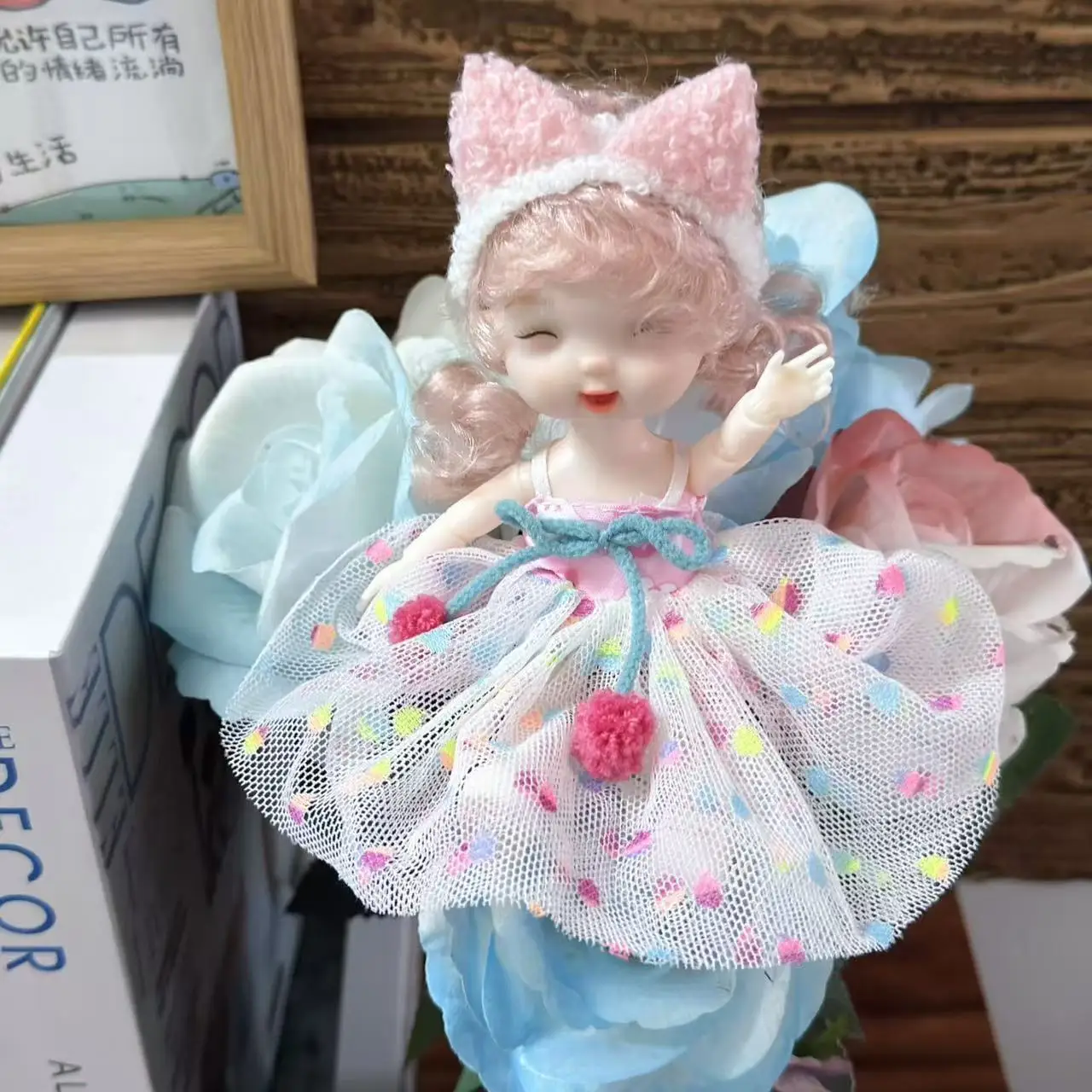 16 cm Nette Maruko Mädchen Prinzessin Puppe Spielzeug 1/8 Skala BJD Lebhafte Cartoon Puppen Mode Kleidung Set Spielen Haus spielzeug Geburtstag Geschenk