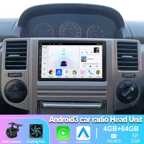 7" 4+64GB Car Radio For Nissan X-Trail 2001-2007 Wireless CarPlay Android Auto Stereo Head Unit BT Wifi