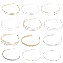 Smooth Metal Headbands Frame for DIY Tiaras Base Blank Hairband Head Bands DIY Bride Base for Wedding