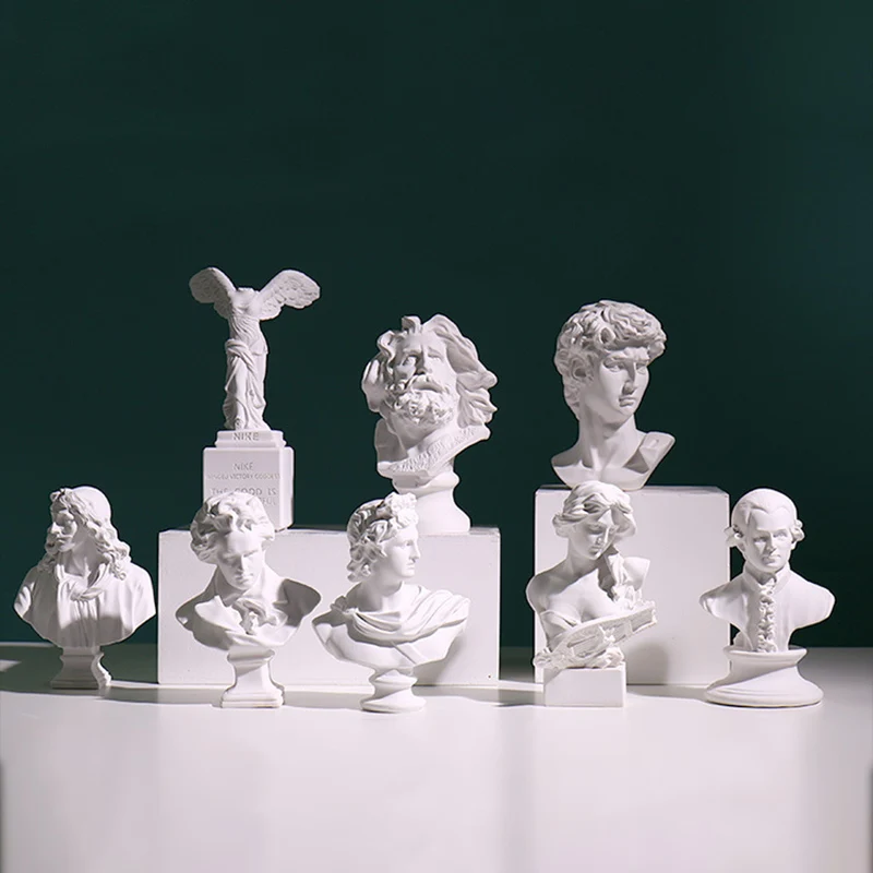 

Скандинавская фигурка из смолы, скульптура Бетховена Моцарт Аполлон Дэвид Молиер, современный дом, фойе, украшение для винного шкафа, подарки