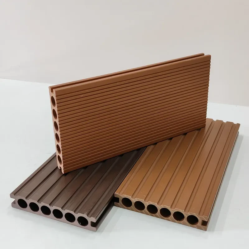 Interlocking Exterior Composition Outdoor Waterproof High Quality Modern Grooved Hollow Patio Decking Wpc Flooring 7.10