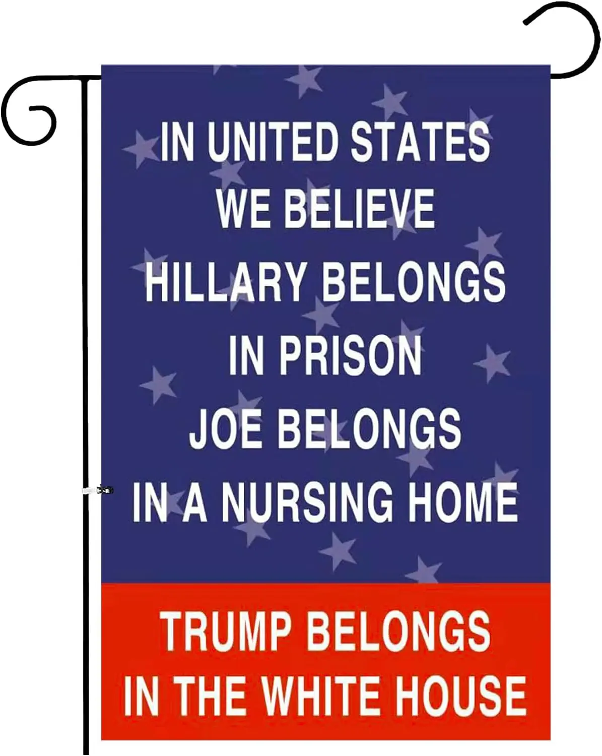 Trump 2024 Garden Flag for Funny Anti Biden Double Sided 12.5 x 18 Inch Yard Flags Outdoor Flags & Banners