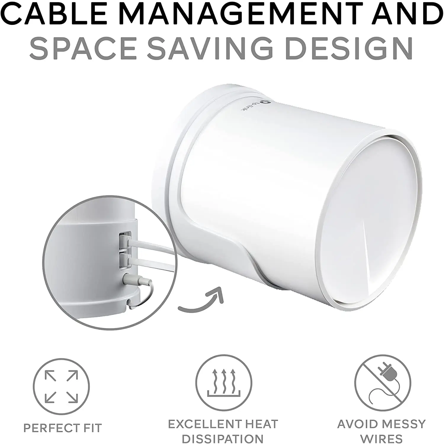 Bangcheer Cable Organizer for Whole WiFi Booster, Home WiFi Mesh System for Tp Link Deco X20 and X60, Easy-to-Install image 3