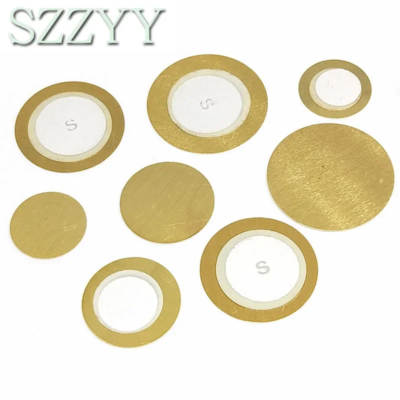 10 قطعة عناصر بيزو الطنان أسلم الاستشعار الزناد طبل القرص النحاس بيزو المتكلم 12 مللي متر 20 مللي متر 27 مللي متر 35 مللي متر 50 مللي متر كهرضغطية