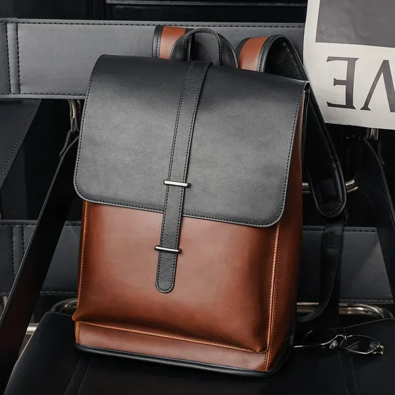 Nieuwe Mode Heren Rugzak Reistas Luxe Merk Ontwerp Grote Capaciteit Schoolrugzak Pu Lederen Backbags Laptop Schoudertas