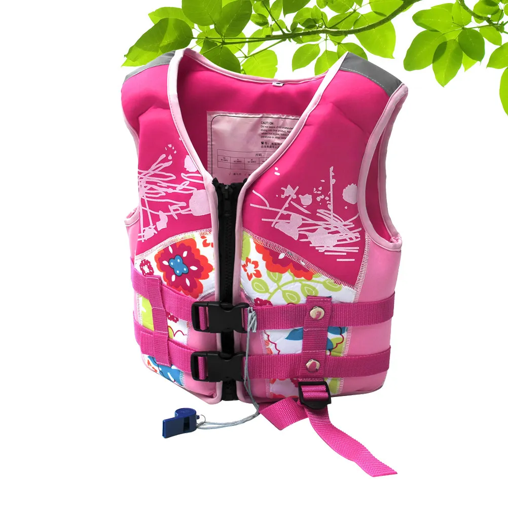 

Swim Vest Pink L Size Adjustable Straps Flotation Device For Swimming Training Pool Boating Life Life
