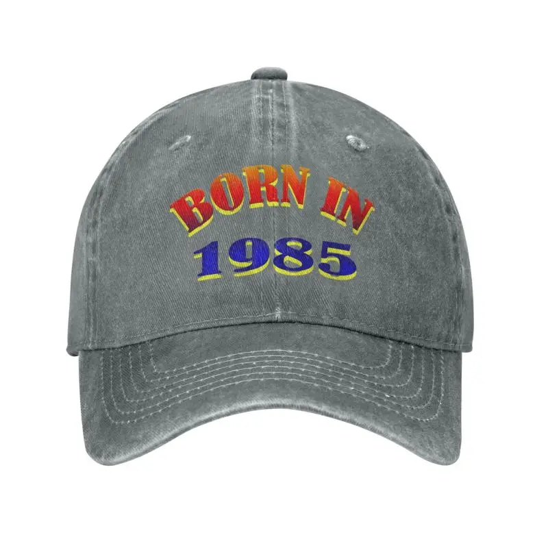 Custom Classic Unisex Cotton Born In 1985 Birthdy Gifts Baseball Cap Adult Adjustable Dad Hat Men Women Sports