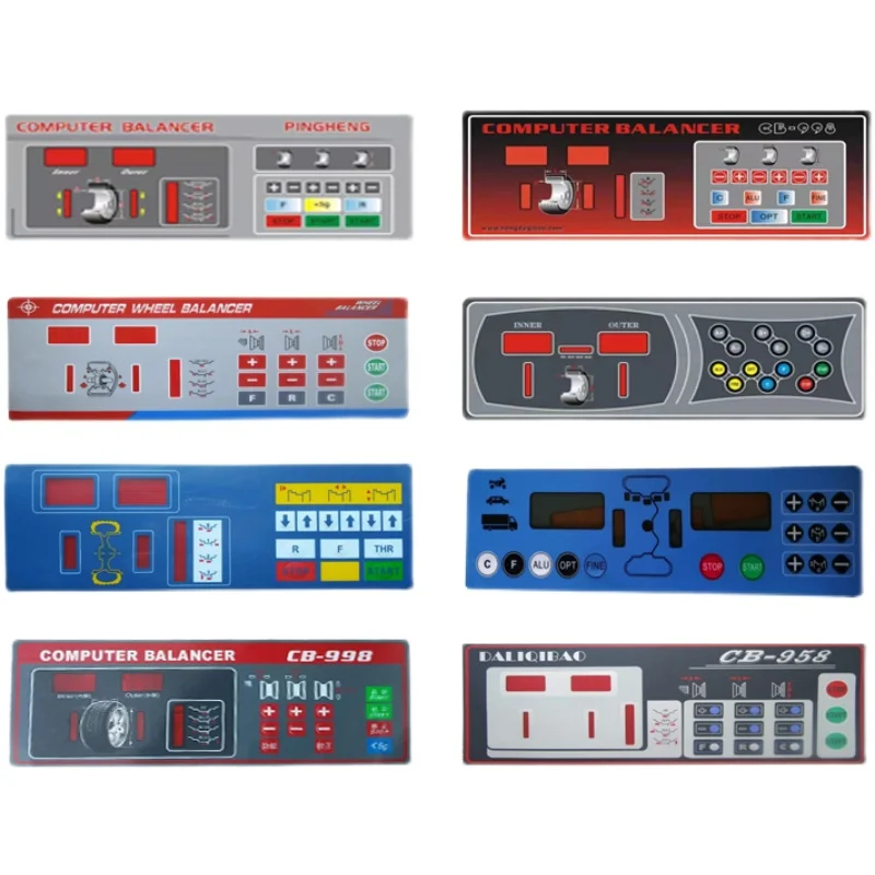 Various Types of Tyre Balancing Machine Press Key Board Balance Meter Touch Switch Control Panel Display Screen