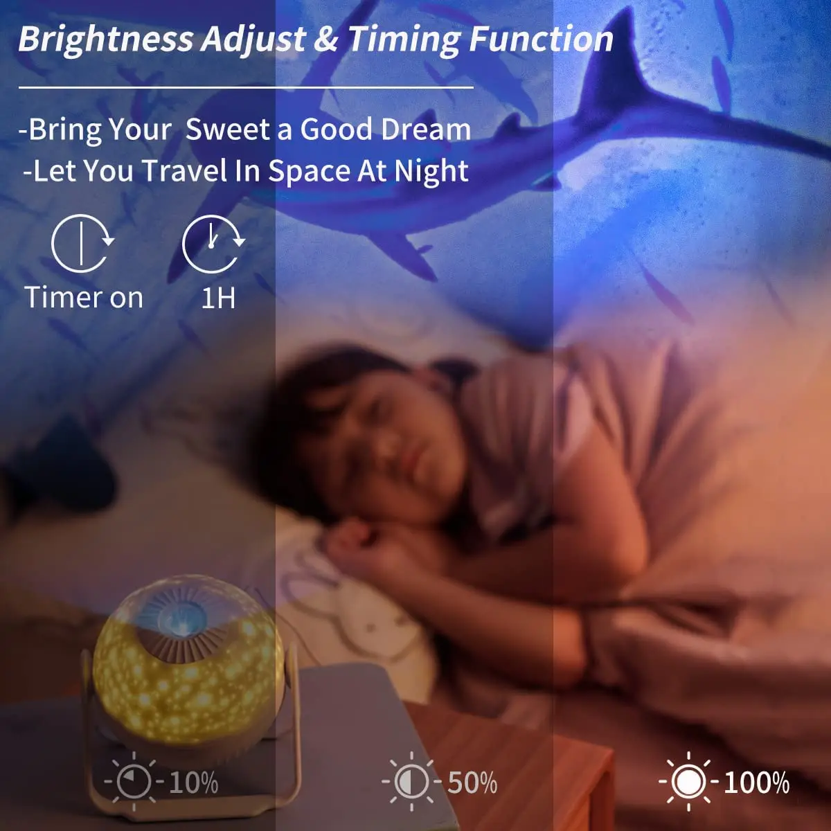 Projecteur LED rotatif à 360 ° pour chambre à coucher, étoiles, planétarium, veilleuses Galaxy, lampe pour plafond, décoration de chambre, cadeau pour enfants, 13 en 1