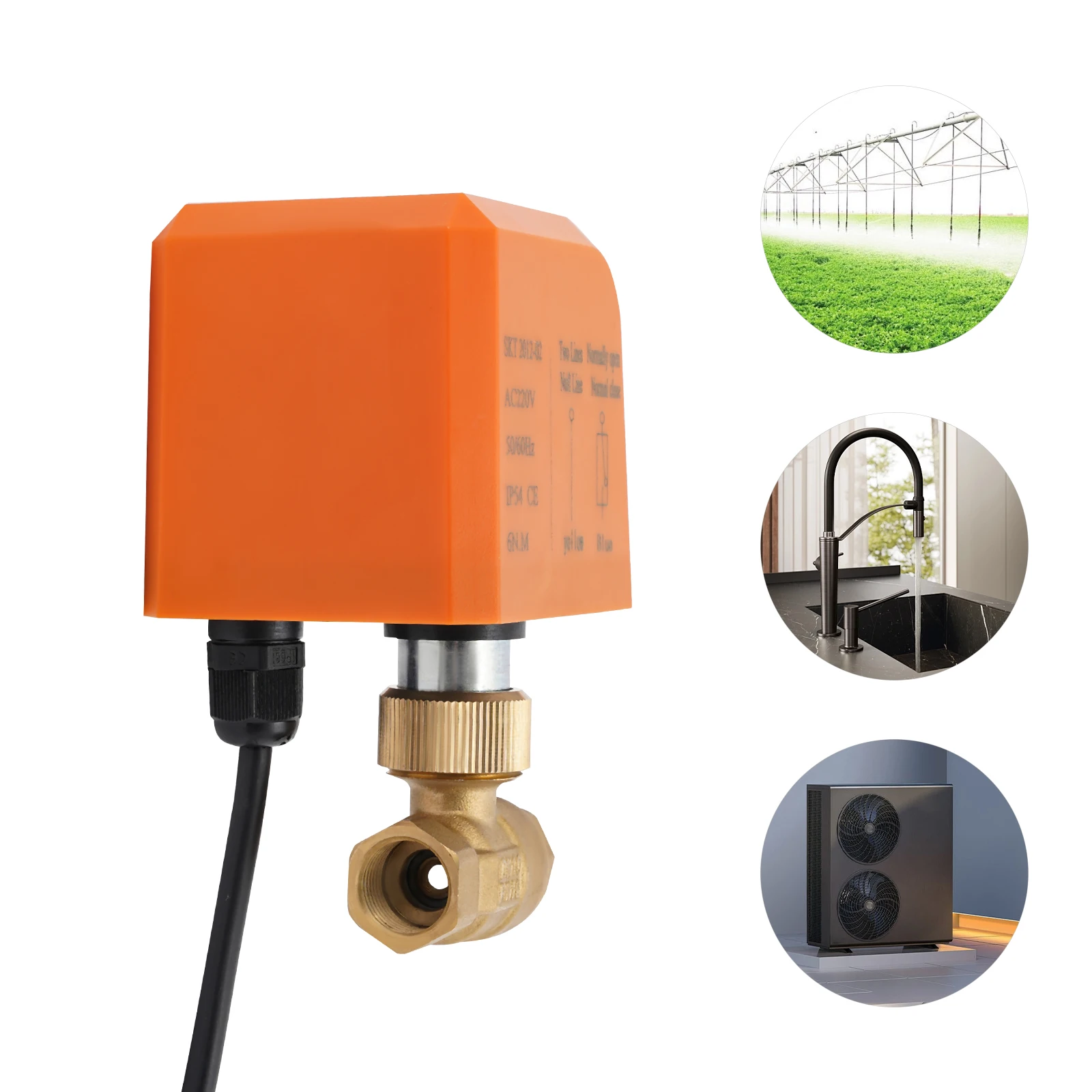 

Шаровой кран с электроприводом 3/8 дюйма Н/З, шаровой кран с электроприводом, 2-проводной, нормально закрытый, шаровой кран Н/З