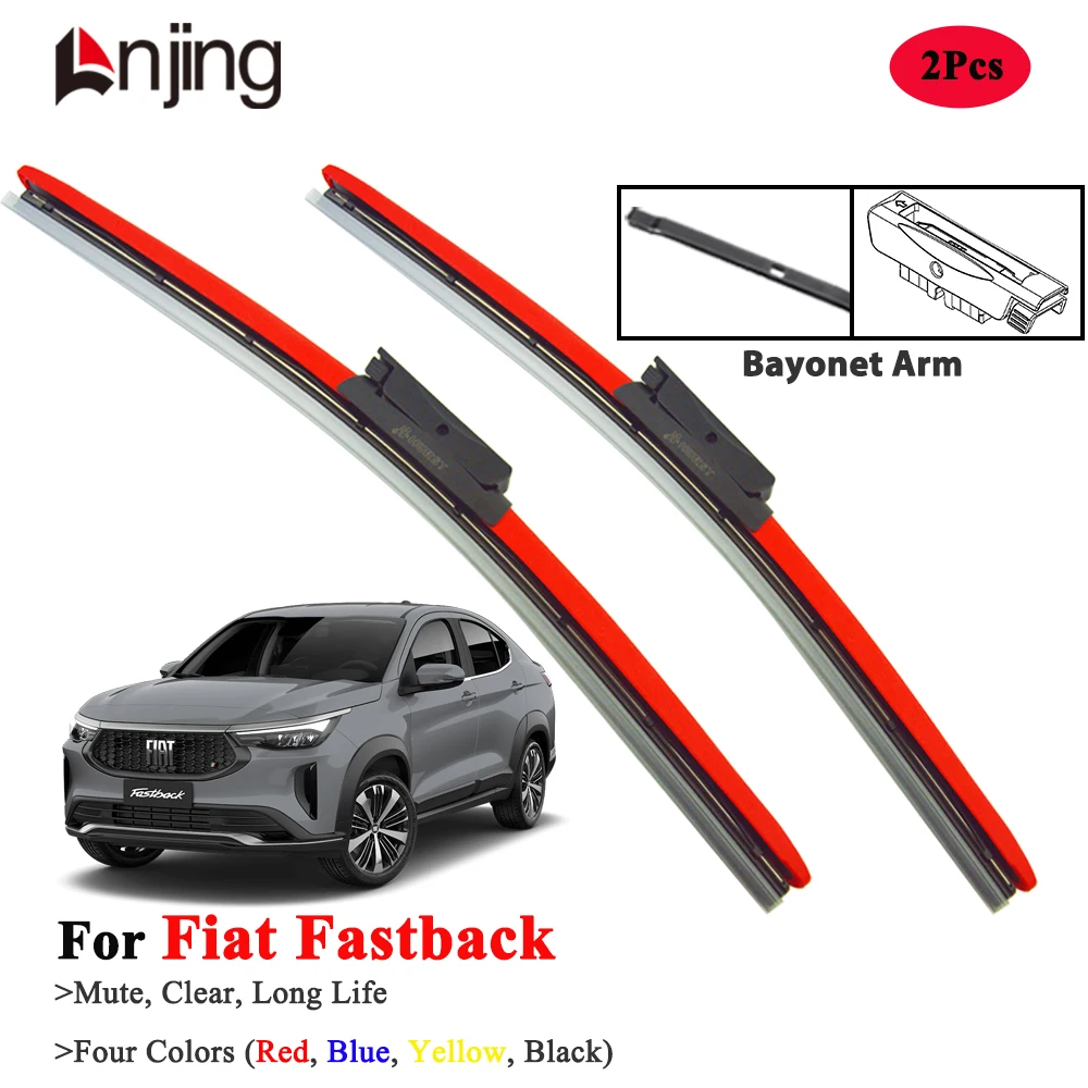 

LNJING Red Wiper Blades For Fiat Fastback 2022-Now