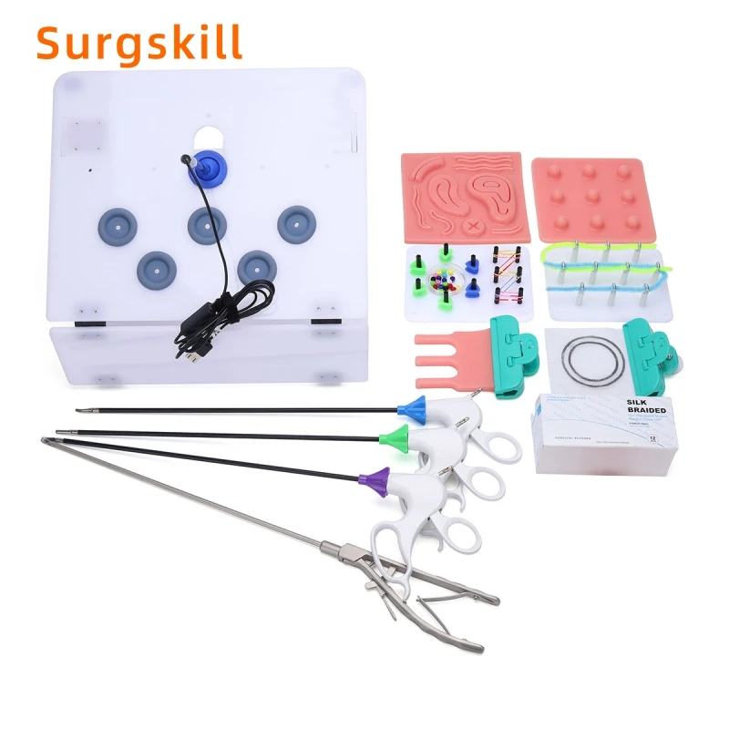 caixa de treinamento laparoscopica com camera endoscopica usb e conjunto de instrumentos de treinamento 01