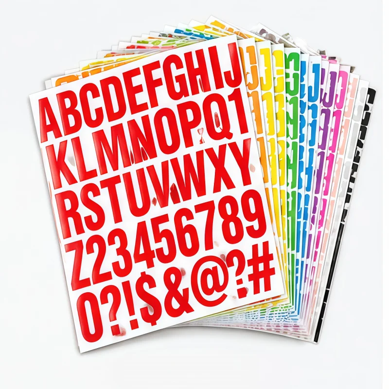 2 Inch Multicolor Alphabet Number Stickers, Multi-purpose DIY Decorative Letter Stickers for Crafts Journal Scrapbooking