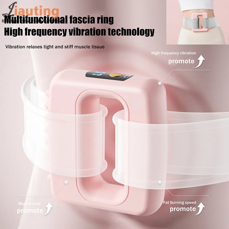 

Adjustable Electric Fascia Ring Massager For Fat Burning Shaping Full Body Slimming Deep Tissue Vibration Massage With Belt