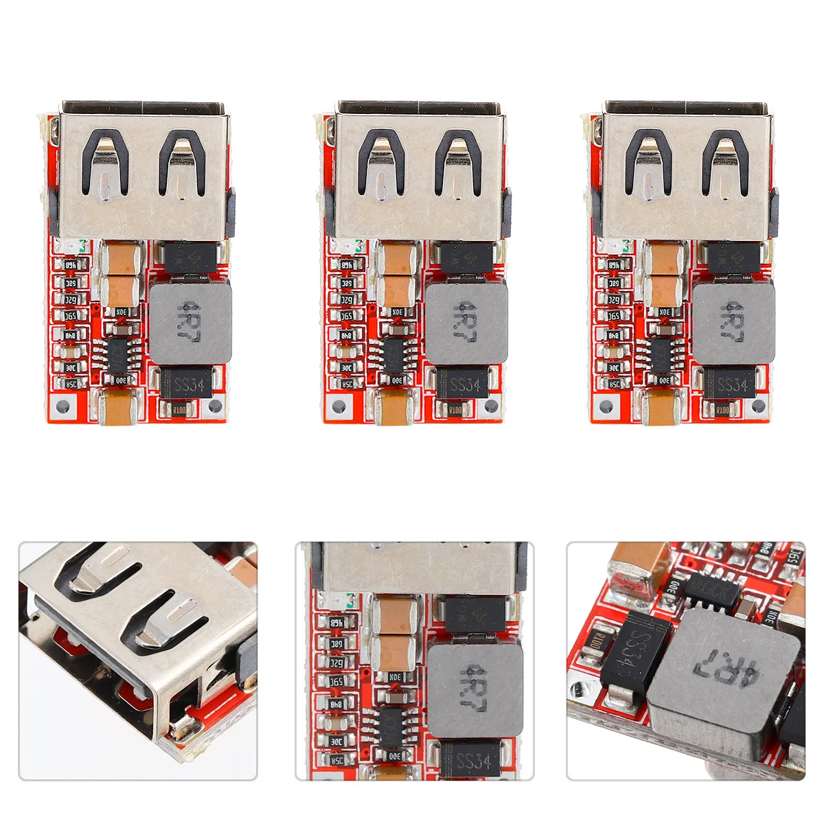 

5Pcs 12V 24V to 5V 3A USB Buck Module Dc-Dc Step Down Converter for Car Cigarette Lighter 6-24V Input Non-Isolated