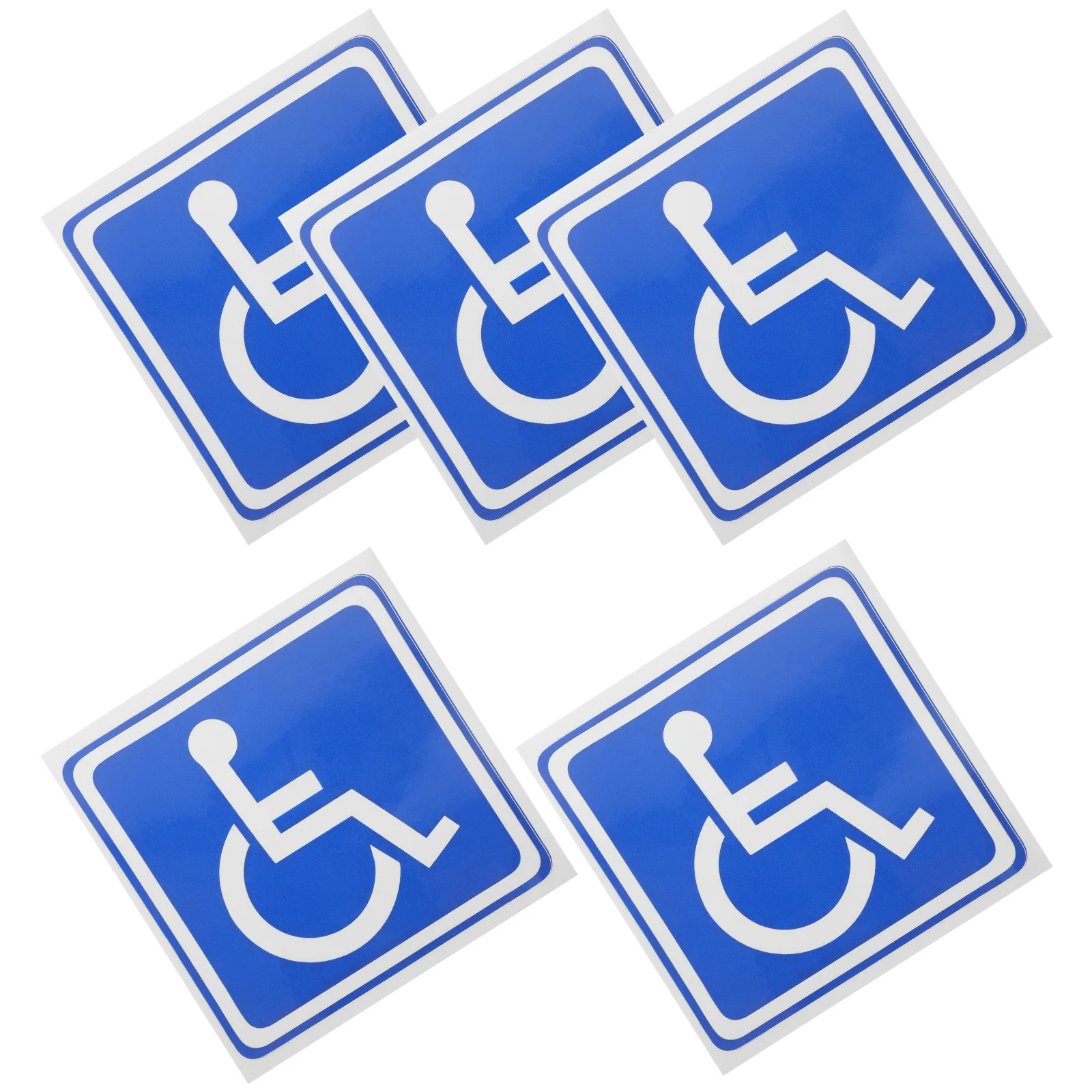 5 Sheets Car Sticker Stickers Adhesive Disabled Wheelchair Sign Parking Signs Outdoor Self Decals