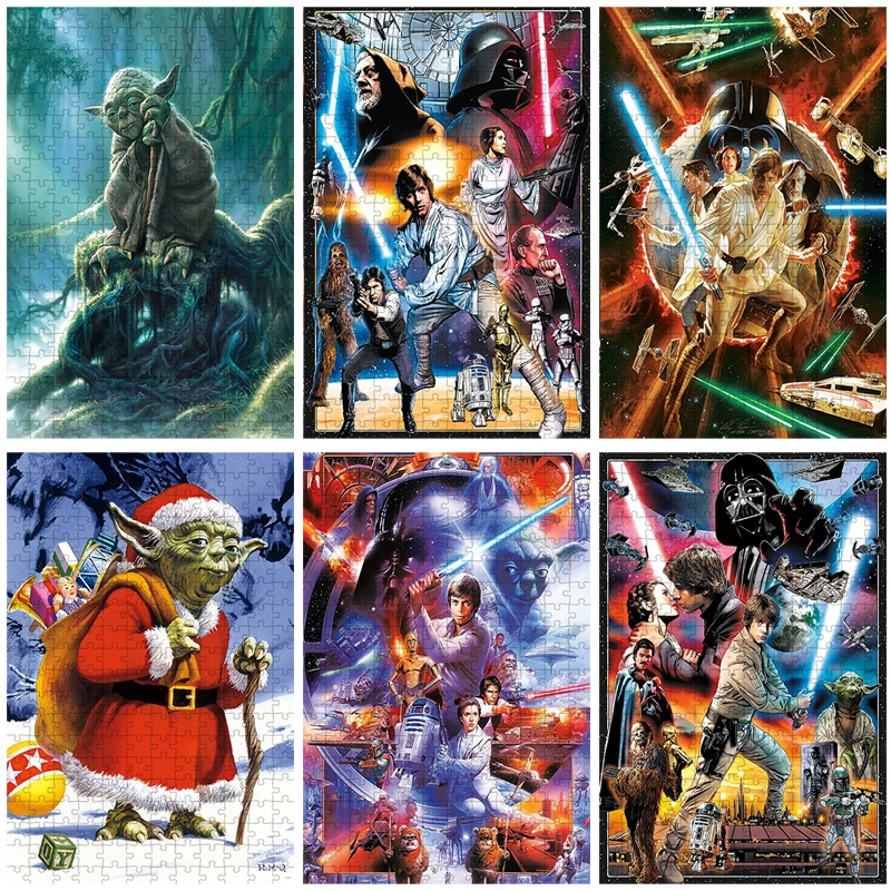 Puzzle Star Wars Kolekcja Graficzna 300/500/1000 Elementów Puzzle Disney Kreskówka Yoda Śmieszne Gry Układanie Obrazków Zabawki Antystresowe