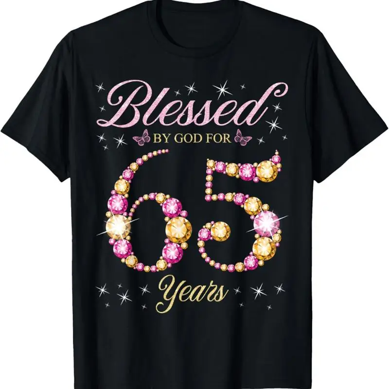 Blessed By God For 65 Years Old 65Th Birthday Party T Shirt