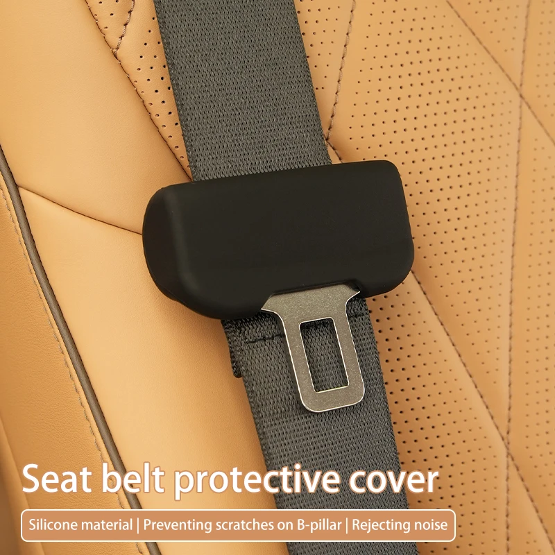 Car Seat Belt Buckle Silicone Case Snap Protector Anti Scratch and Anti Abnormal Noise Seat Belt Interior Accessories