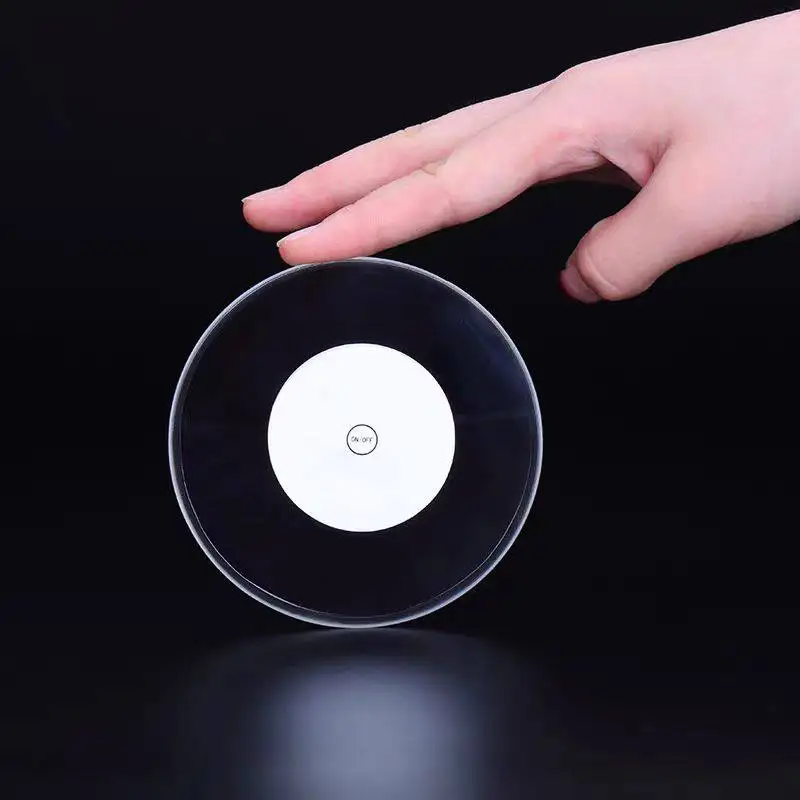 Ultra-thin led luminous coaster cocktail whisky cup charging base coaster