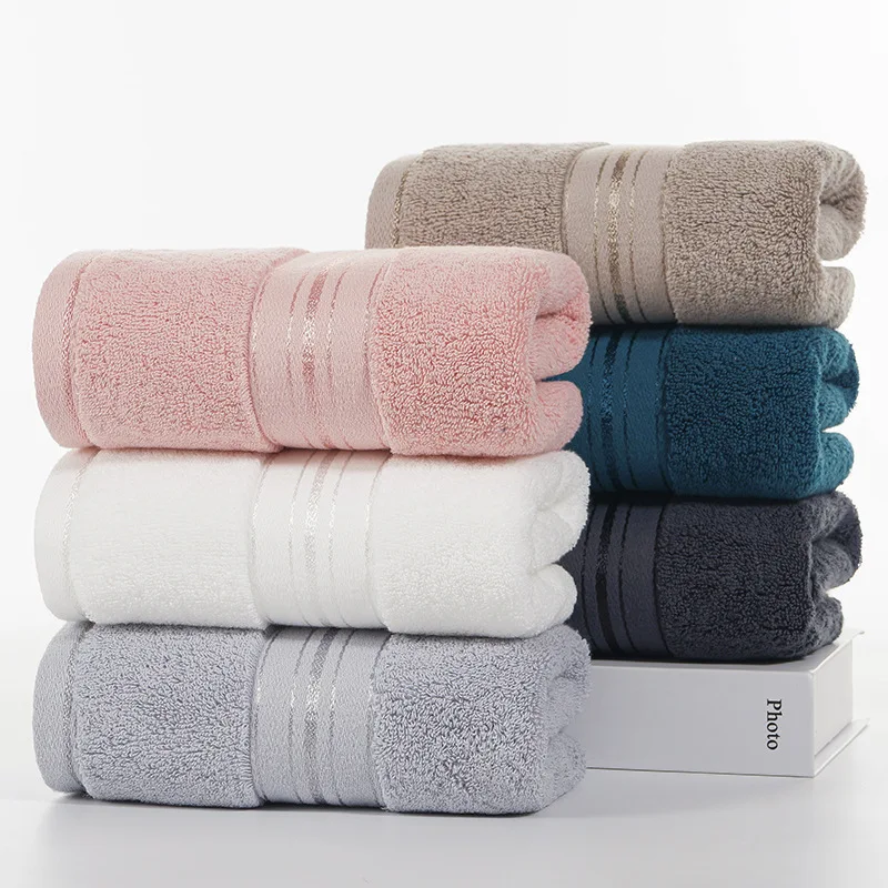 35x75cm Towels Thickened Absorbent Towel Pure Cotton Quick Absorbent Soft Quick Dry Thickened Face Towel Descr 2 pcs/set