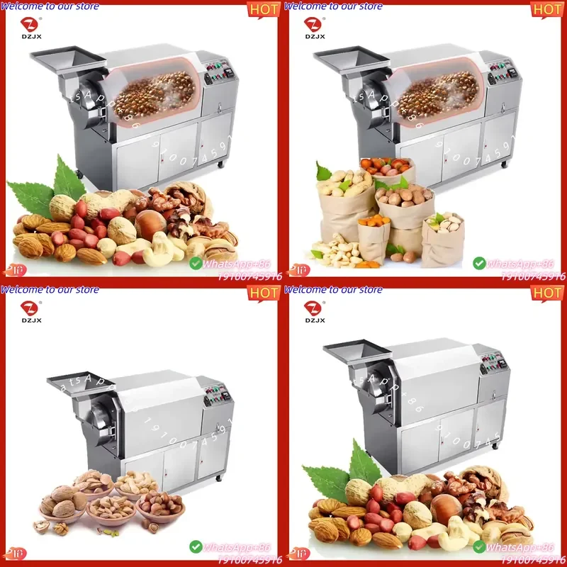 2026Hot Small 25kg Palm Kernel Sesame Seed Groundnut Cereal Roaster Peanut Roasting Machine