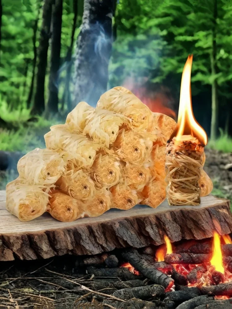 2to100pcs Charcoal Fire Starters – Odorless,  BBQFireplace, Wood Stove & Camping. Essential for Kitchen, Outdoor Travel & Cocina