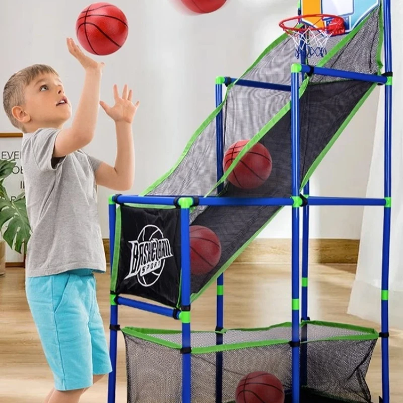 Children Basketball Basket Indoor Outdoor Basketball Hoop Sports Toy Large Children Basketballs Game Machine Gift for Kids Boys