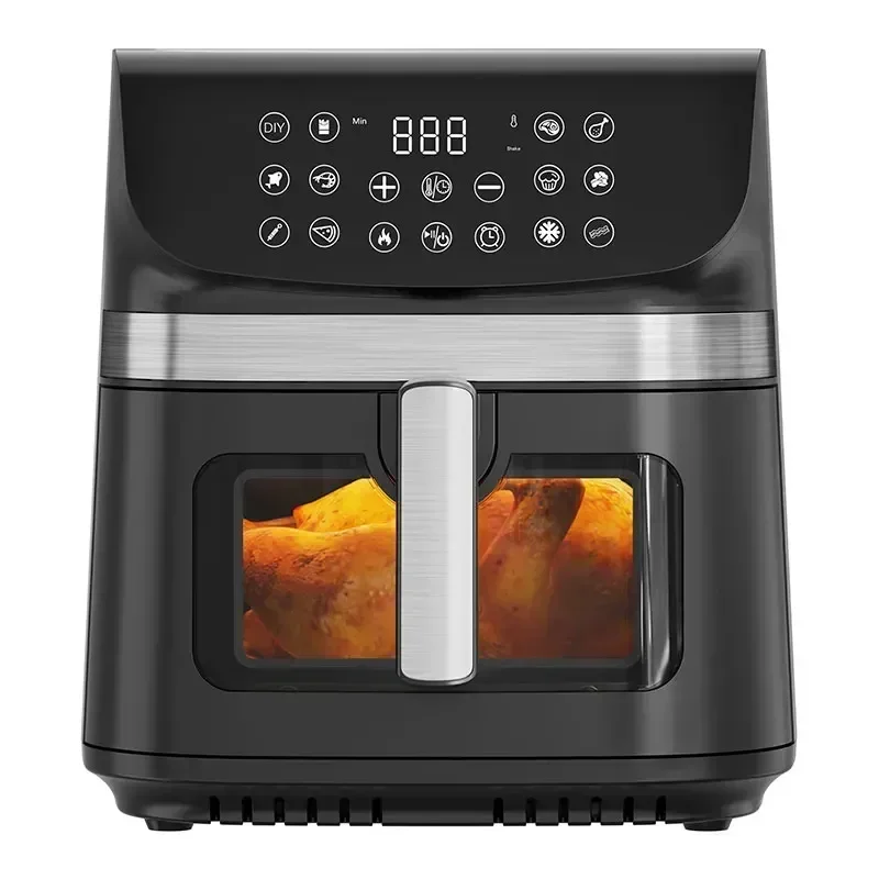 Hot Air Fryer 5.5L Stainless Steel Electric Air Fryer 9L Cook without Oil  Air Frier Digital 8 Presets Touchscreen deep fryers