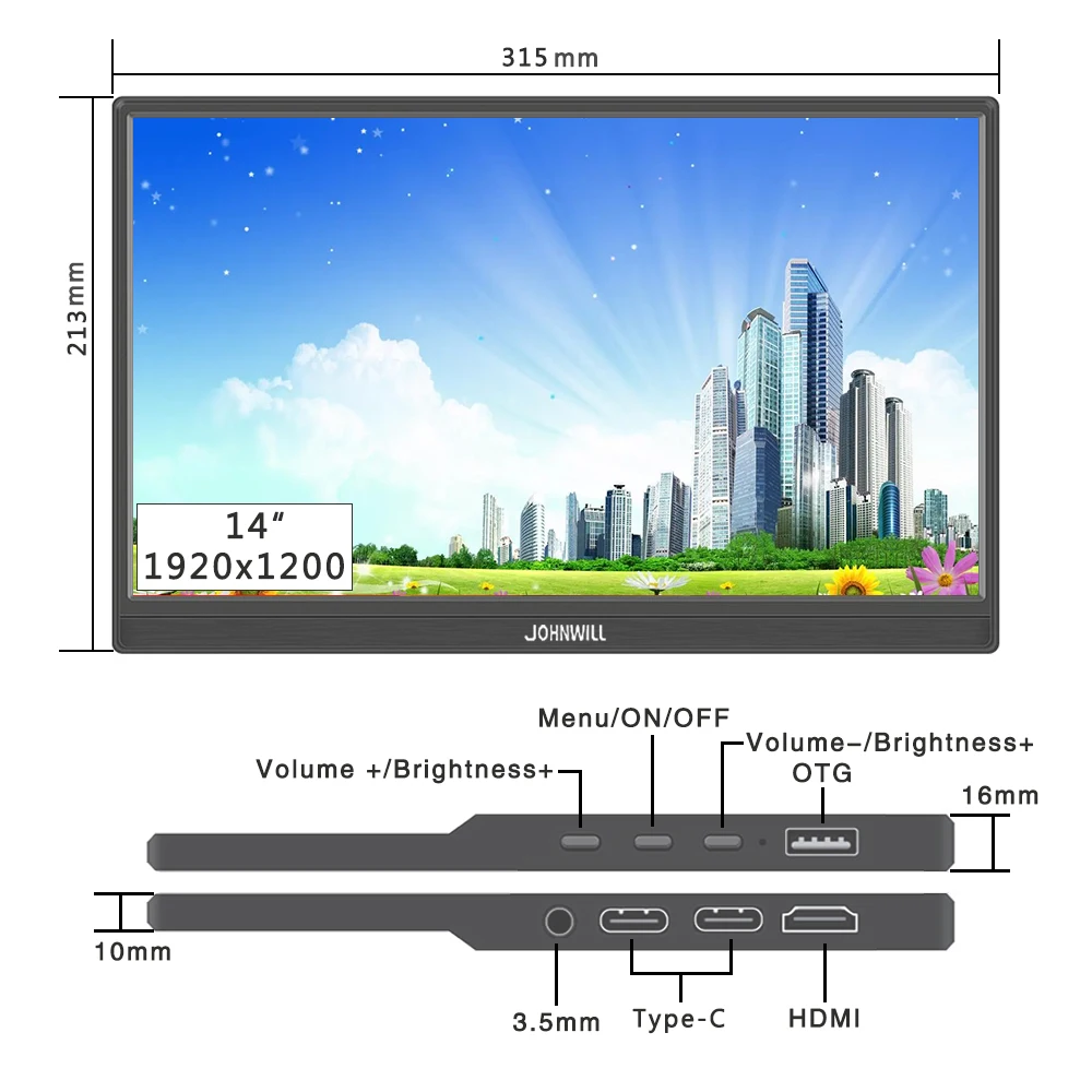 Monitor portátil 14 \