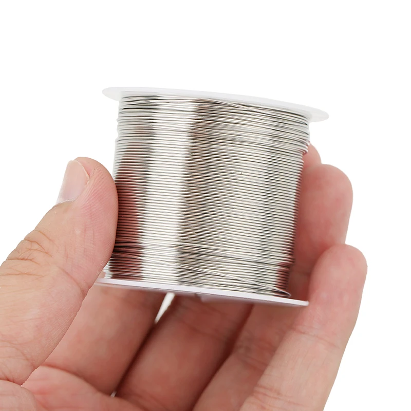 1 rouleau de fil de perlage en acier inoxydable 0,2 0,3 0,4 0,5 0,6 mm, cordon solide pour la fabrication de bijoux DIY, bracelet