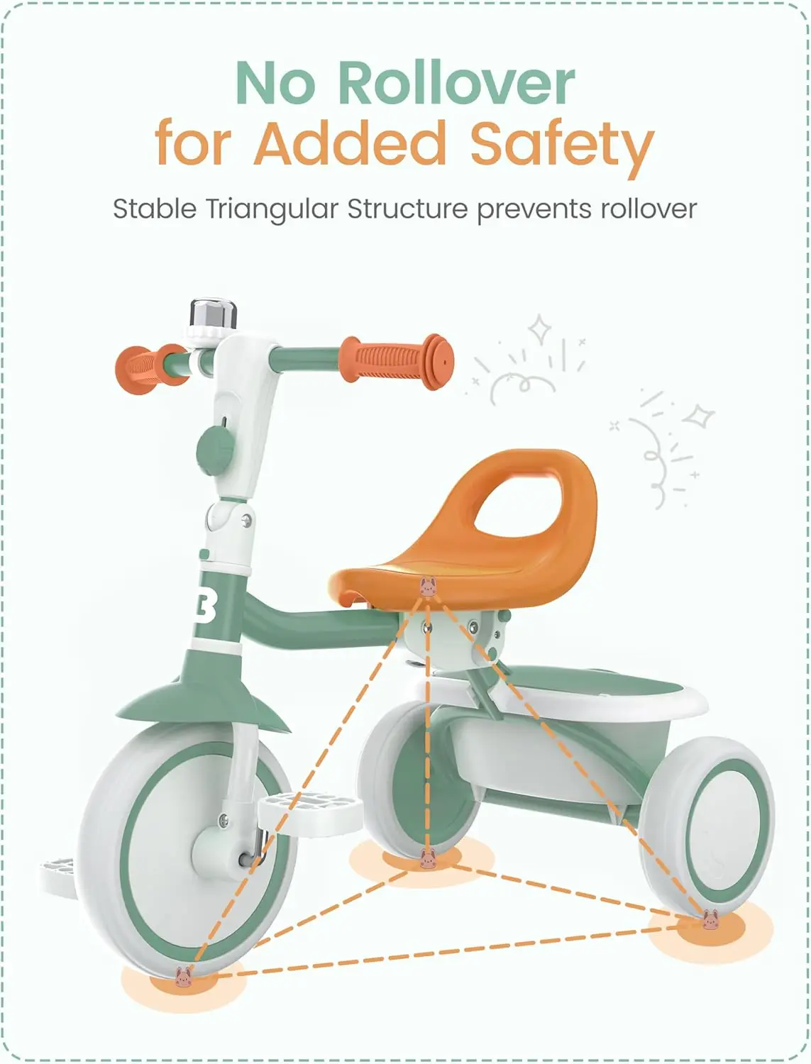 Triciclo para niños pequeños con campana, triciclo para niños de 18 meses a 5 años, triciclo para niños, bicicleta para niños pequeños de 2 a 5 años, triciclo para bebés, regalo