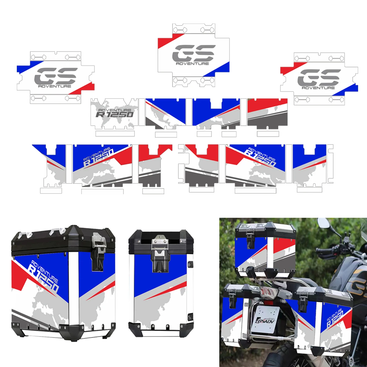 

Motorcycle Reflective Sticker Fits for Aluminum Panniers R1200GS R1250GS R1200 R1250 GS ADV LC Adventure