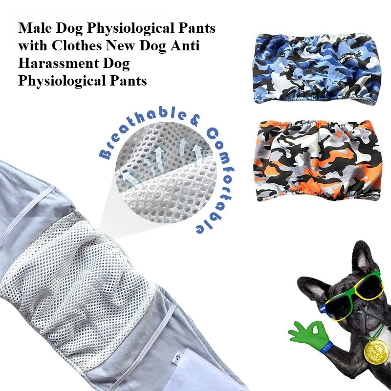 

Male Dog Physiological Pants with Clothes New Dog Anti Harassment Dog Physiological Pants