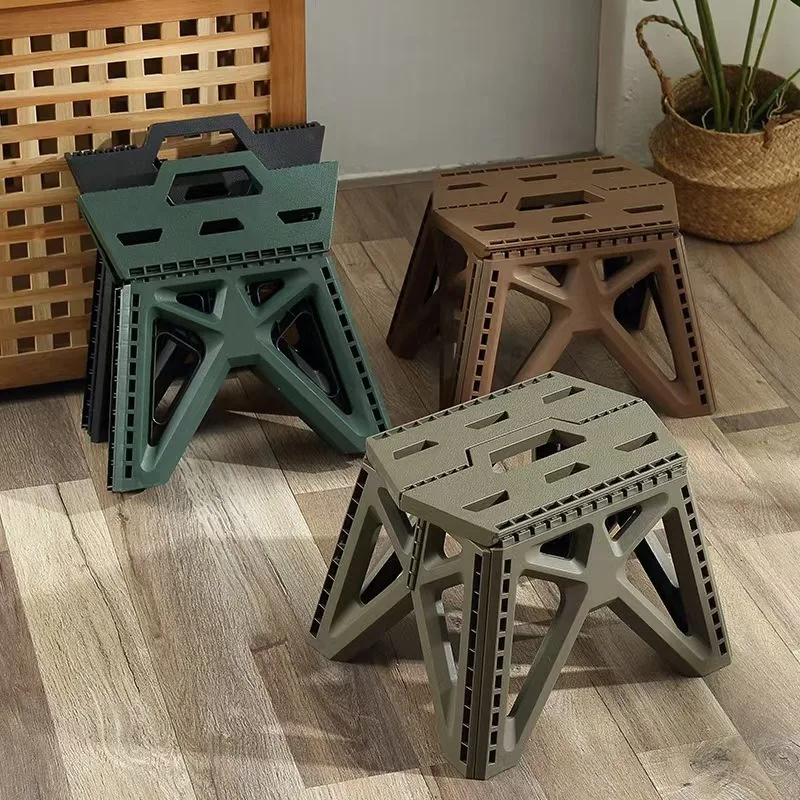 

Portable small outdoor folding stool, high-load durable fishing chair, camping stool, household carry stool