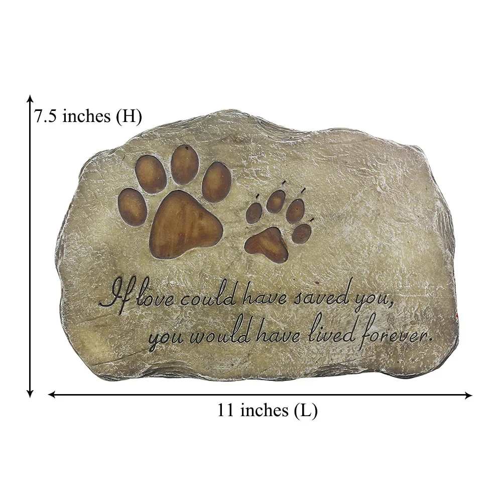 Novel  Two Rows Of  Dog Tombstone  Pet Memorial Tombstone Garden Decoration