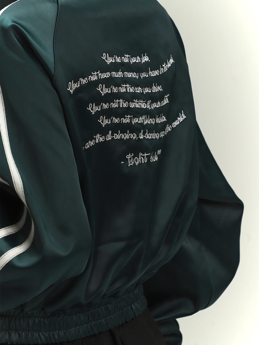 Stylish Short American Style Green Baseball Jacket for Women Ghost Girl Brand Fashionable Pilot Coat Zipper Pocket Design Pol...