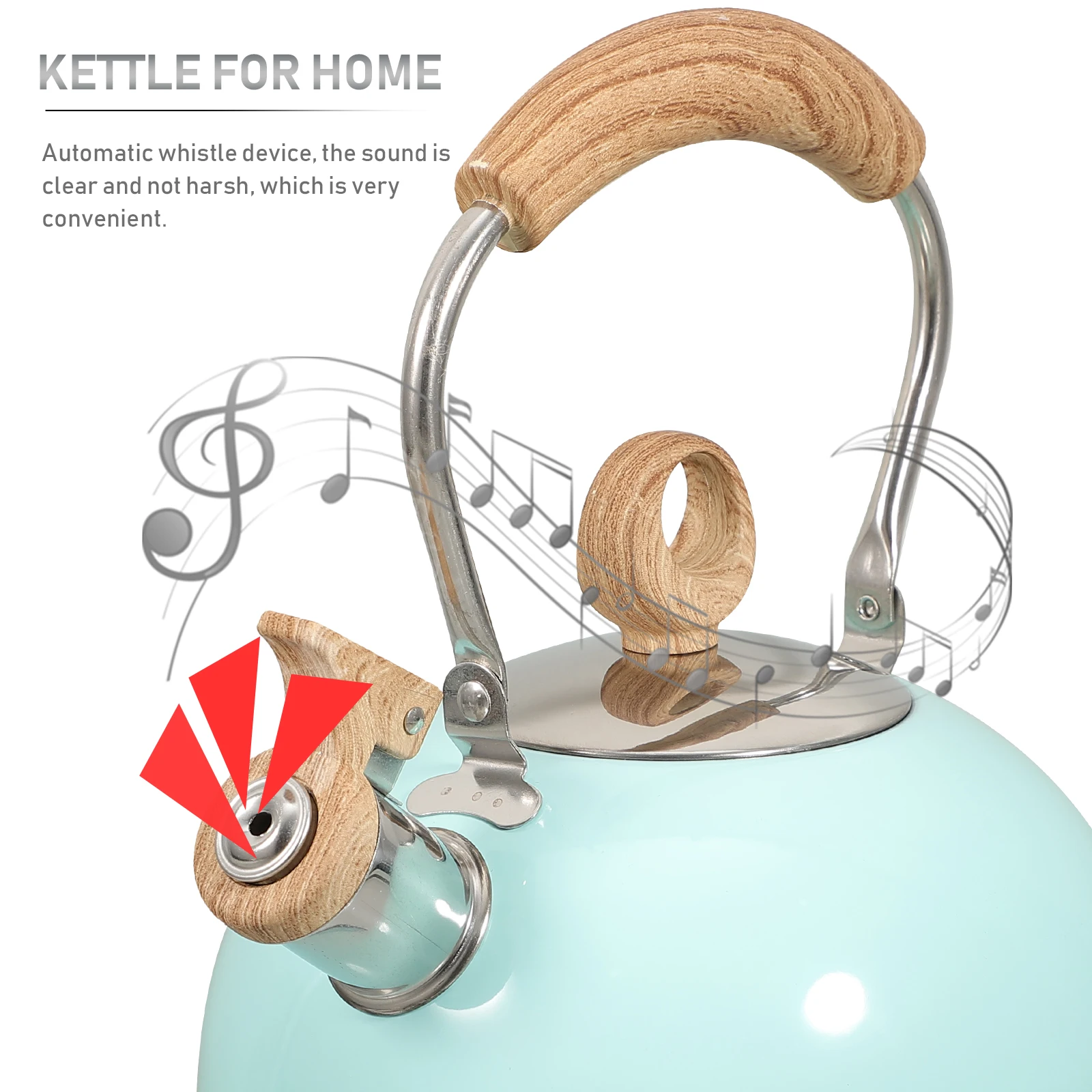 

2.5L Stainless Steel Whistling Kettle Home Boiling Water Pot For Tea Household Kitchen Use Kettle For Induction Stove