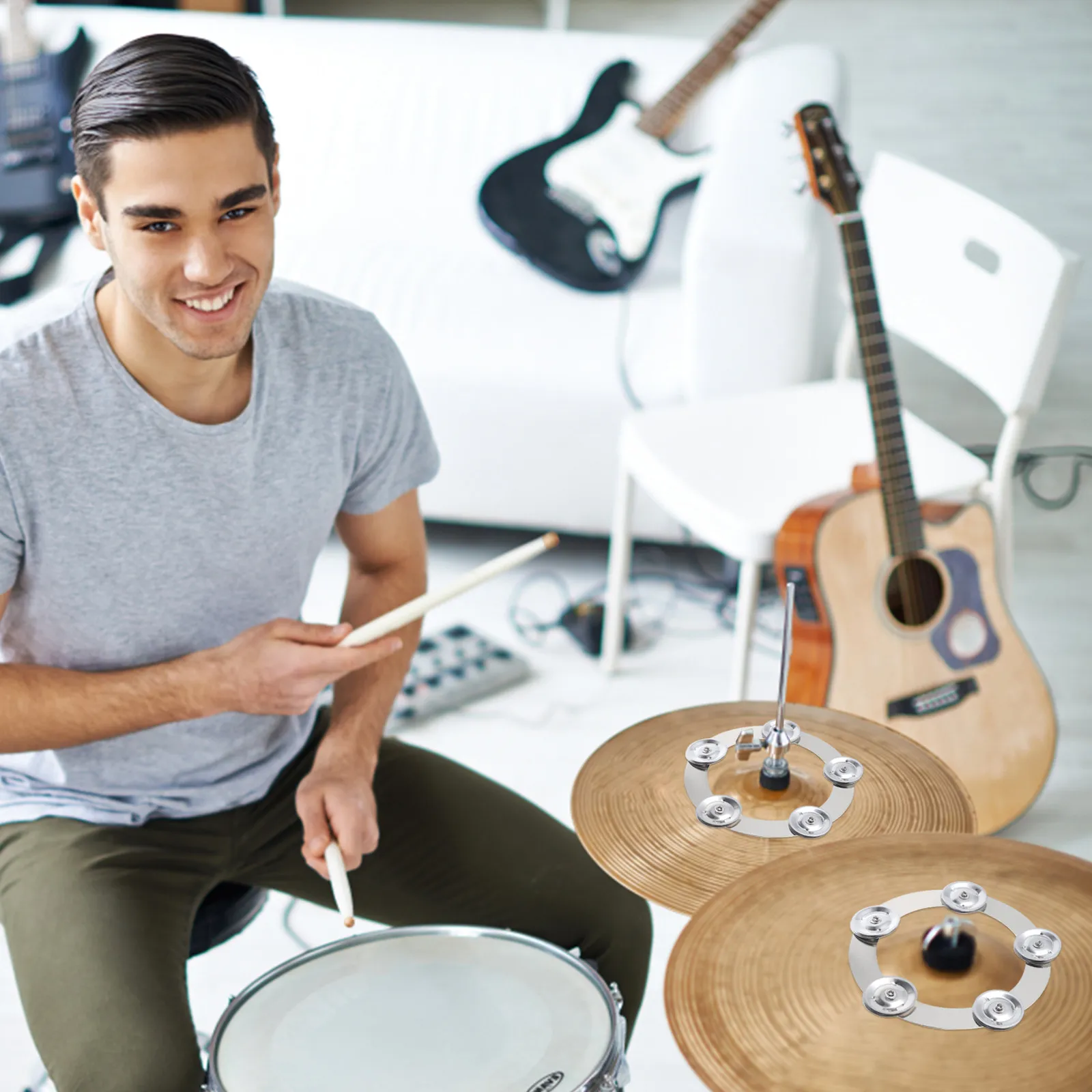 Compact Hi-Hat Bell for Drum Practice Easy to Step on Knock Resistant Superior Reliability Long-Lasting Cymbal Bell Drum Cymbal