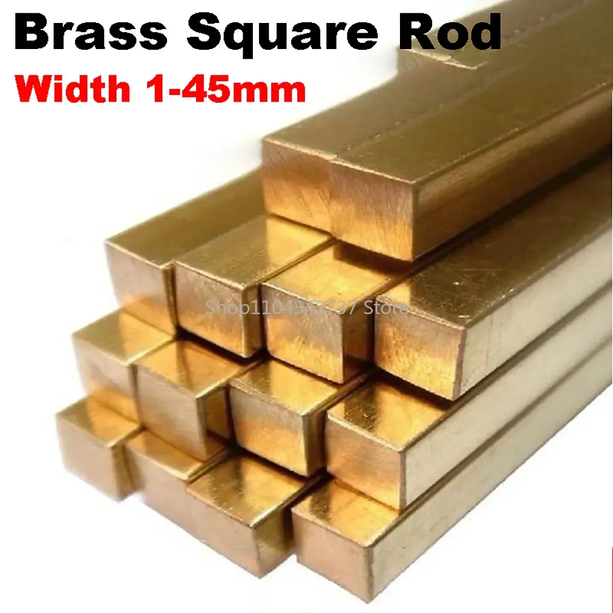 Brass Square Rod Solid Brass Bar Square Bar 1x1 2x2 3x3 4x4 5x5 6x6 7x7 8x8 9x9 10x10 11x 11 12x12-45x45mm