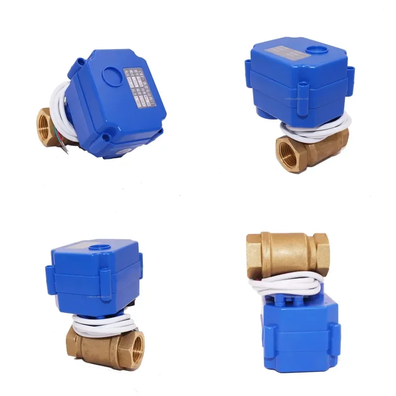 DN8-DN25 Miniature Motorized Electric Ball Valve With Actuator Brass 12V 24V 220V 2 Way IP65 Waterproof Water Valve