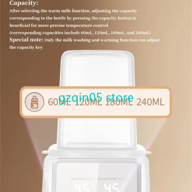 H055 Fast Heating Bottle Warmer for Breast Milk Formula Bottle Warmer with Timer & Night Light Multifunctional Bottle Warmer