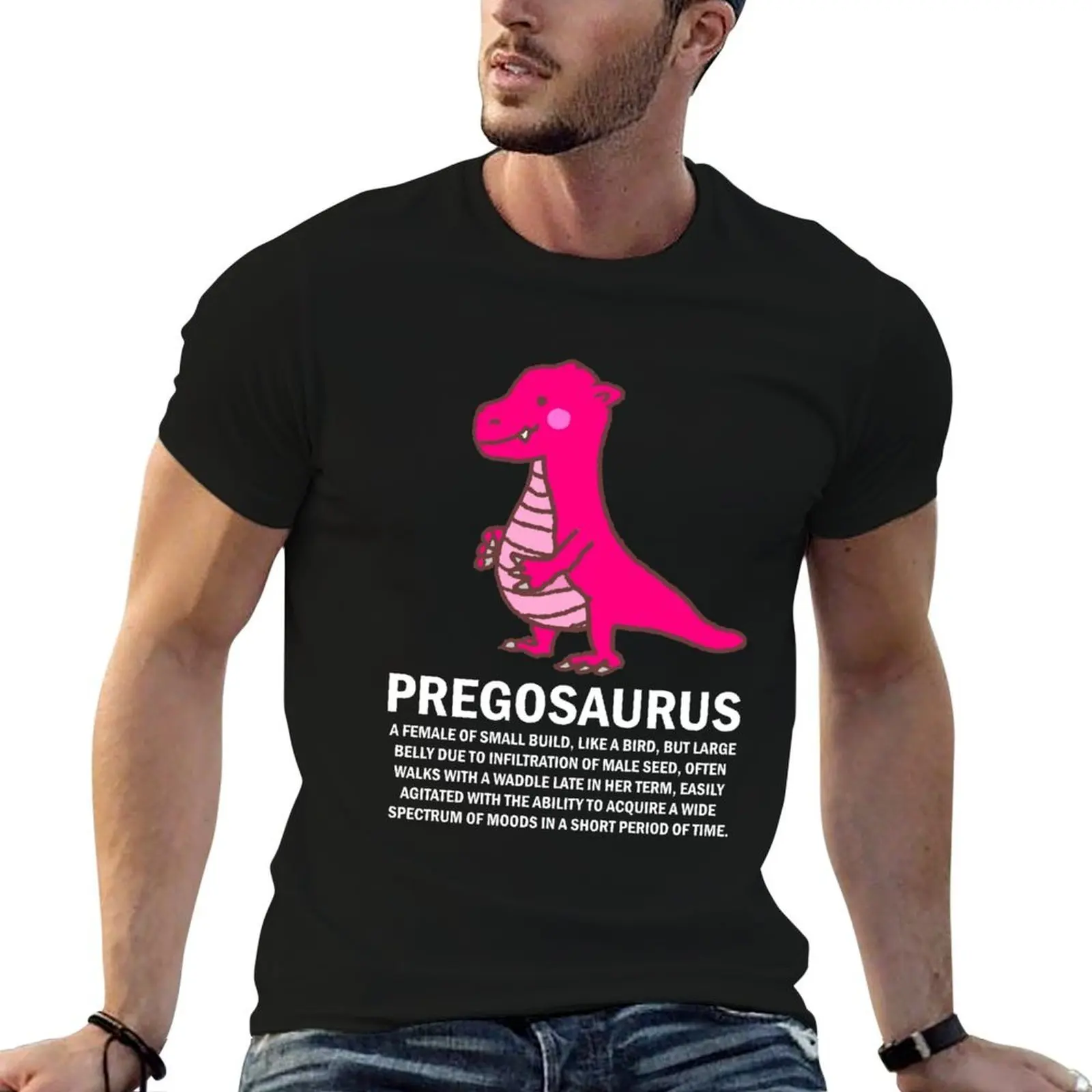 Pregosaurus Definition Funny Pregnancy Maternity T-Shirt animal prinfor boys aesthetic clothes shirts men