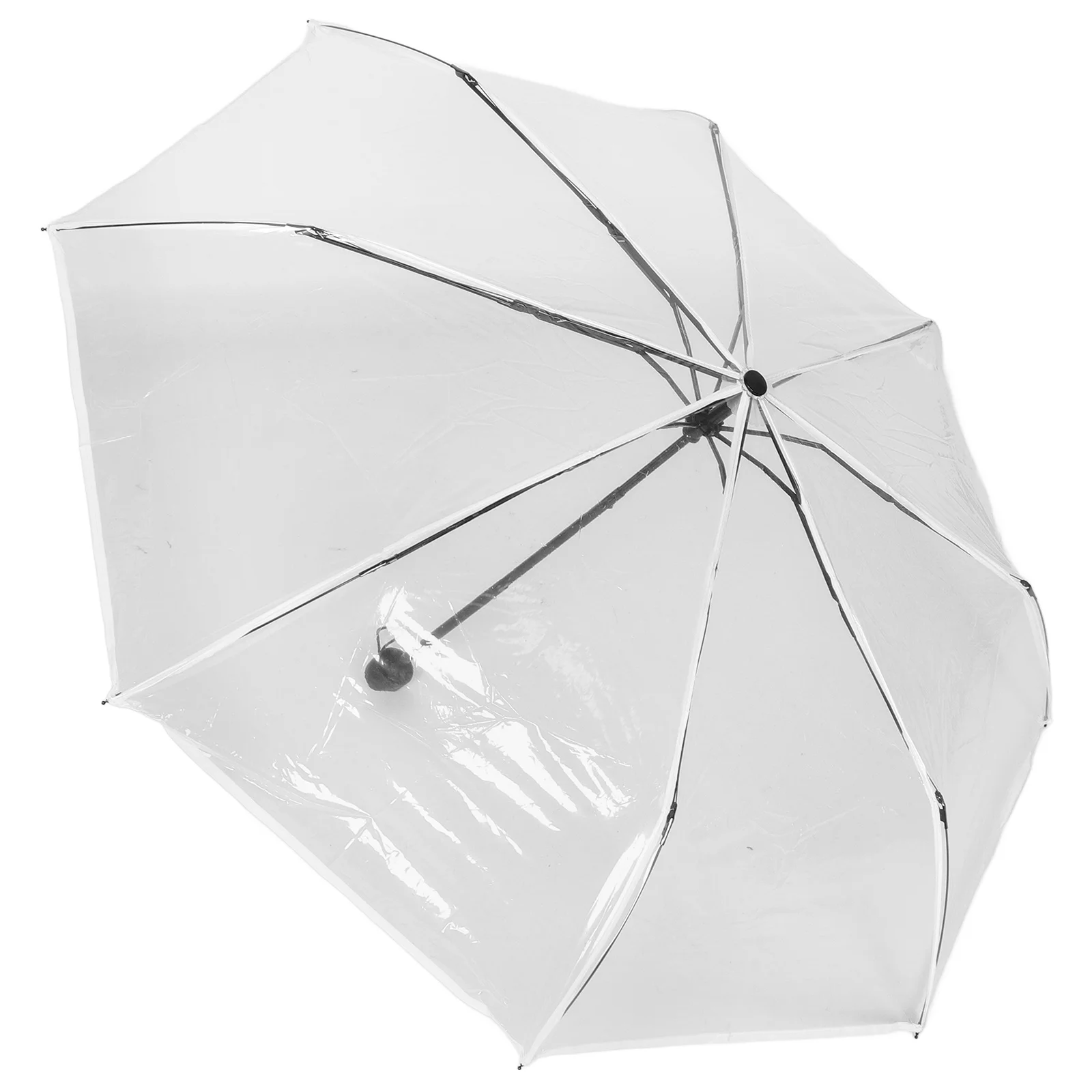 Umbrellas for Rain Clear Fully Automatic Ten-bone Folding Transparent Pocket 13000X13000X4000CM Sturdy Strong Travel