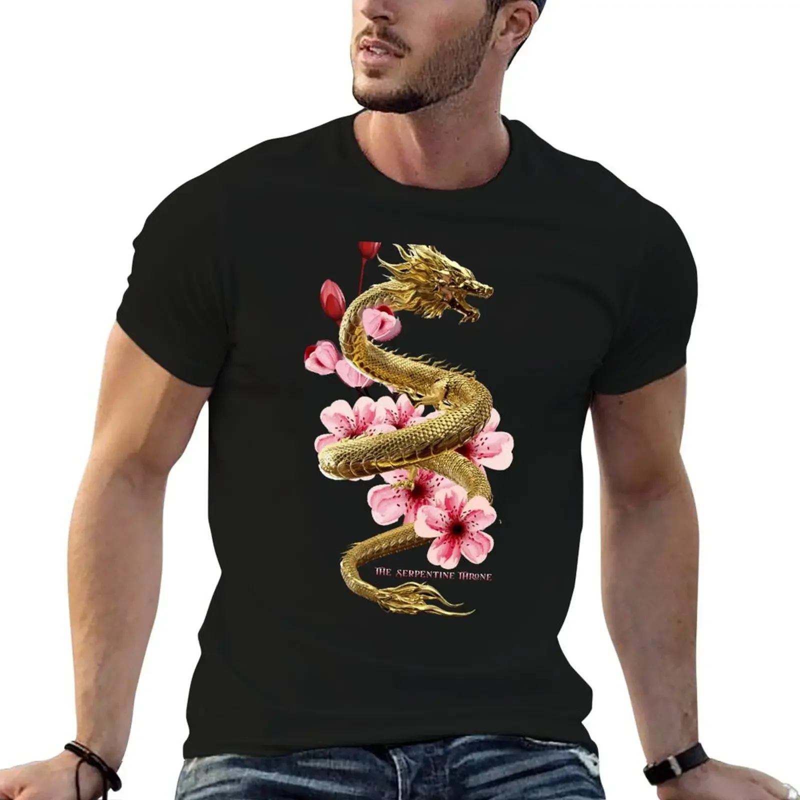 The Serpentine Throne Logo T-Shirt custom shirt boys animal print plus size tops customs design your own Men's clothing