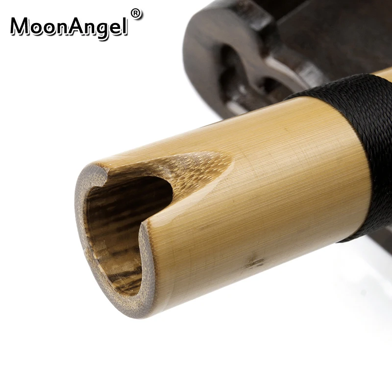 Quena Signature Flute A/G/ D/F/ C Traditional 6-Hole Bamboo Made Ribbon Pattern Southen Amercian Quen Peru Flute