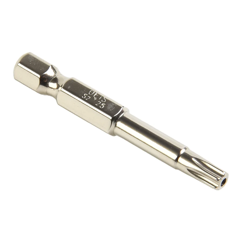 Torx chave de fenda para remoção de parafuso, haste hexagonal oca, T6-T40 Cabeça, furadeira elétrica, acessórios para ferramentas elétricas, 1Pc, 1/4 ", acessórios