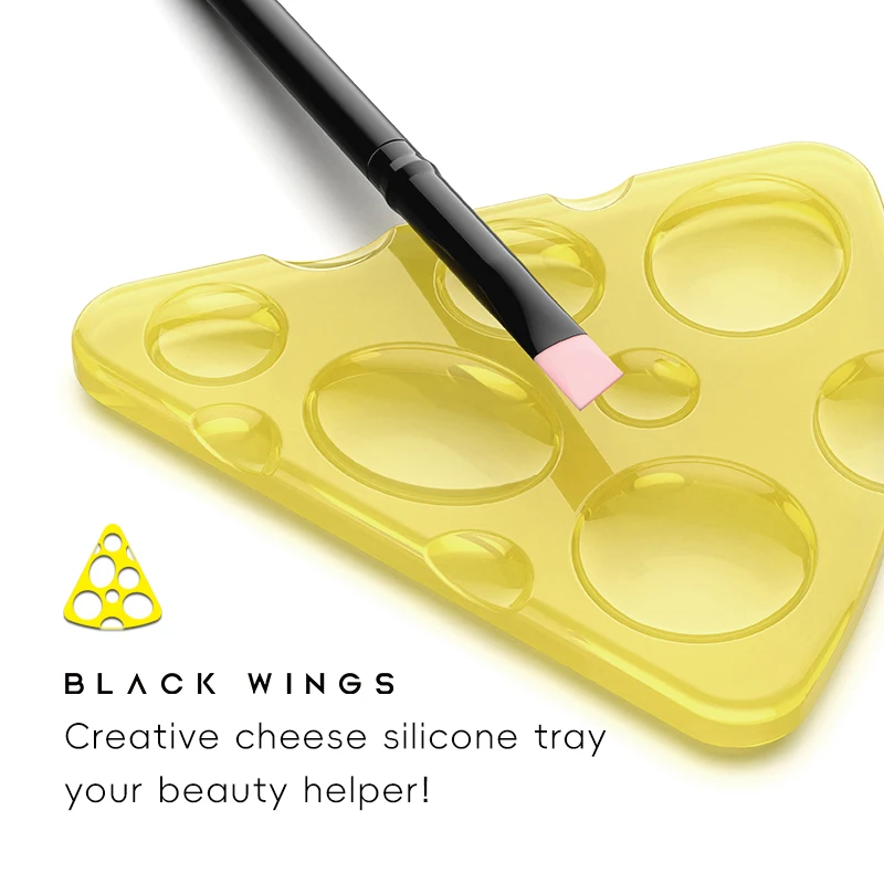 BLACKWINGS Premium Silicone Pigment Palette 12 Grid Washable Non-Stick Makeup Mixing Plate For Beauty Salon DIY Makeup